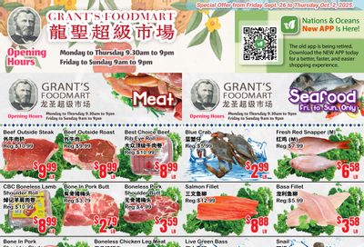 Grant's Food Mart Flyer September 26 to October 2 Grant's Food Mart Flyer September 26 to October 2