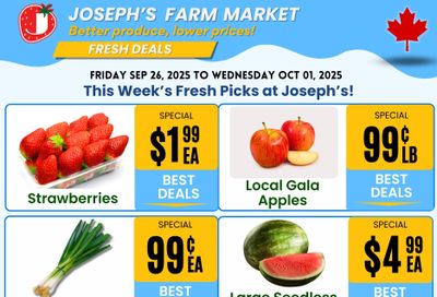 Joseph's Farm Market Flyer September 26 to October 1 Joseph's Farm Market Flyer September 26 to October 1