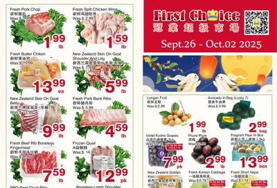 First Choice Supermarket Flyer September 26 to October 2