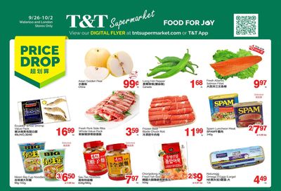 T&T Supermarket (London & Waterloo) Flyer September 26 to October 2