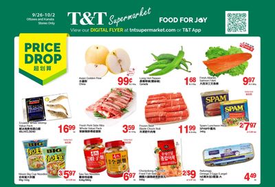 T&T Supermarket (Ottawa & Kanata) Flyer September 26 to October 2