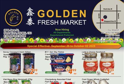 Golden Fresh Market Flyer September 26 to October 2 Golden Fresh Market Flyer September 26 to October 2