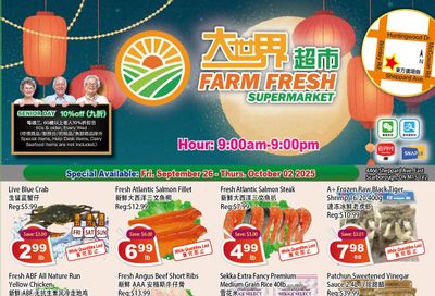 Farm Fresh Supermarket Flyer September 26 to October 2