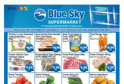 Blue Sky Supermarket (North York) Flyer September 26 to October 2