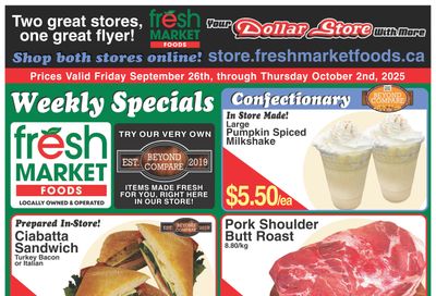 Fresh Market Foods Flyer September 26 to October 2