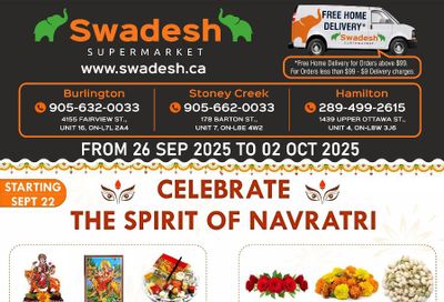 Swadesh Supermarket Flyer September 26 to October 2