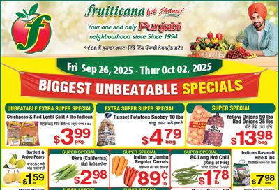 Fruiticana (Calgary) Flyer September 26 to October 2