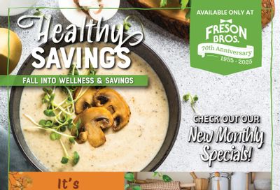Freson Bros. Healthy Savings Flyer September 26 to October 30