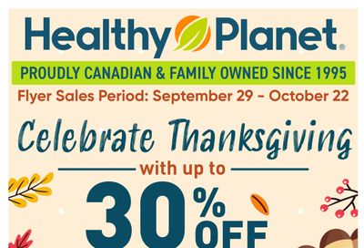 Healthy Planet Flyer September 29 to October 22
