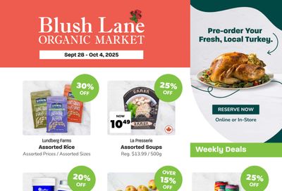 Blush Lane Organic Market Flyer September 28 to October 4 Blush Lane Organic Market Flyer September 28 to October 4