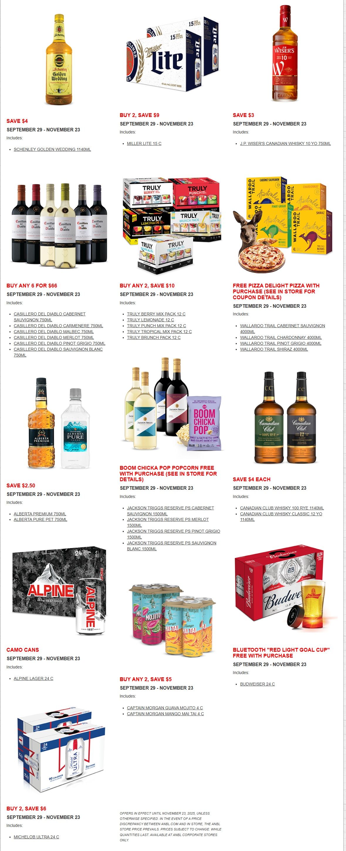 ANBL Hot Deals Flyer September 29 to November 23
