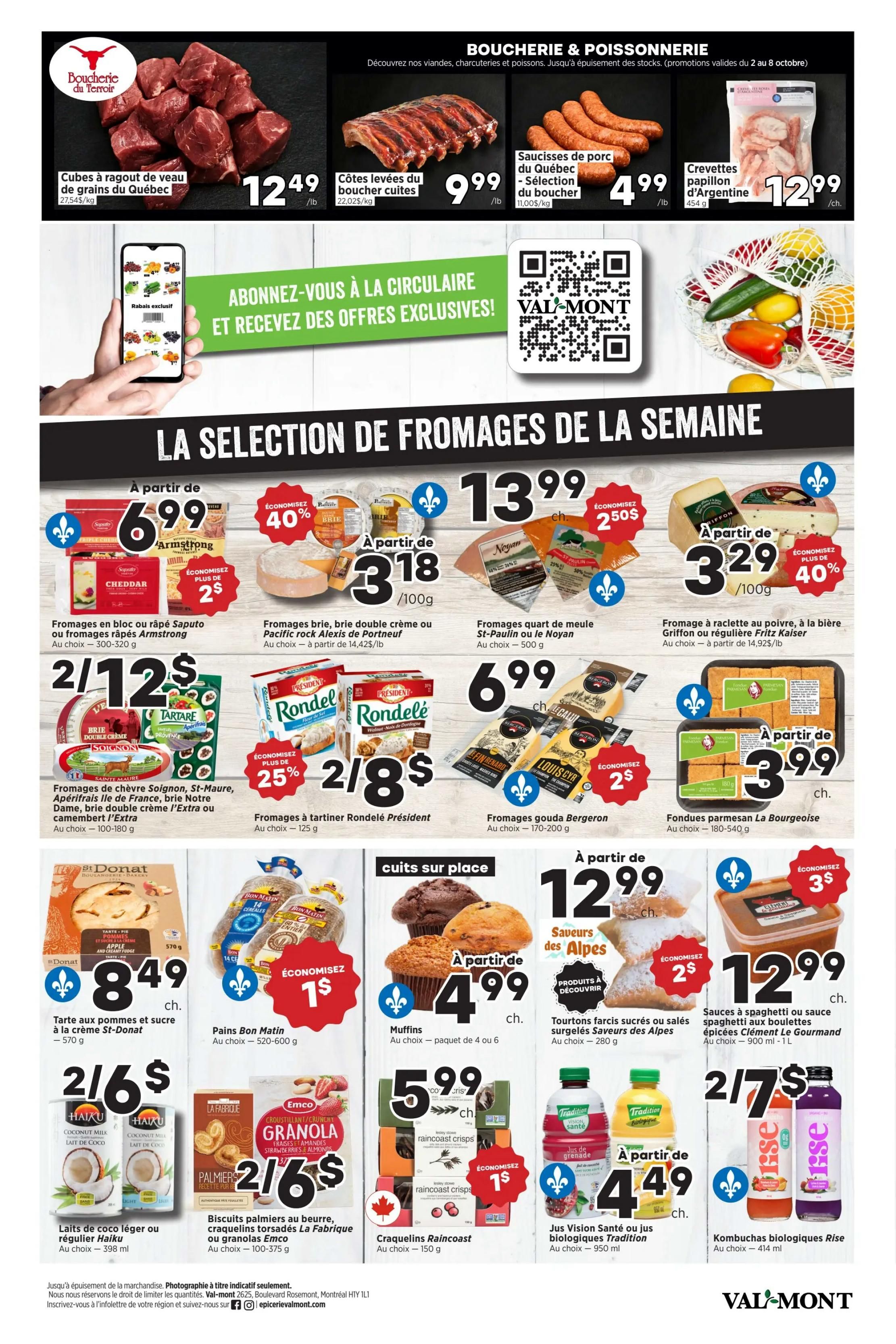 Val-Mont Flyer October 2 to 8