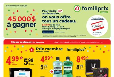 Familiprix Sante Flyer October 2 to 8