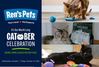 Ren's Pets Flyer October 1 to 31