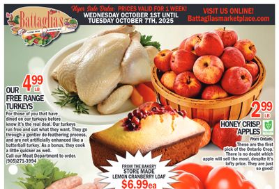 Battaglia's Marketplace Flyer October 1 to 7 Battaglia's Marketplace Flyer October 1 to 7