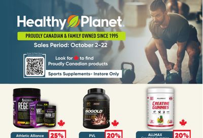Healthy Planet Flyer October 2 to 22