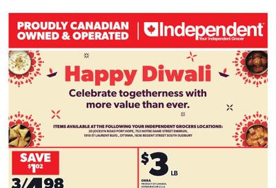 Independent Grocer (ON) Happy Diwali Flyer October 2 to 22 Independent Grocer (ON) Happy Diwali Flyer October 2 to 22
