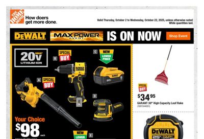 Home Depot (BC) Flyer October 2 to 22 Home Depot (BC) Flyer October 2 to 22