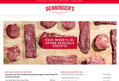 Denninger's Weekly Specials October 1 to 8