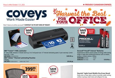 Covey Basics Flyer October 1 to 31