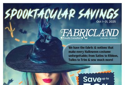 Fabricland (ON) Flyer October 1 to 31