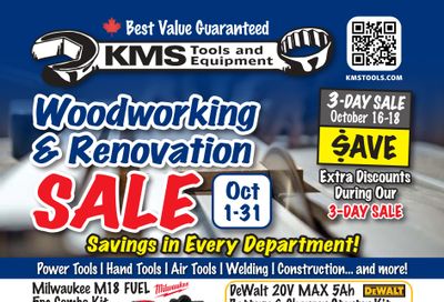 KMS Tools and Equipment Flyer October 1 to 31 KMS Tools and Equipment Flyer October 1 to 31