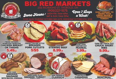 Big Red Markets Flyer October 2 to 8