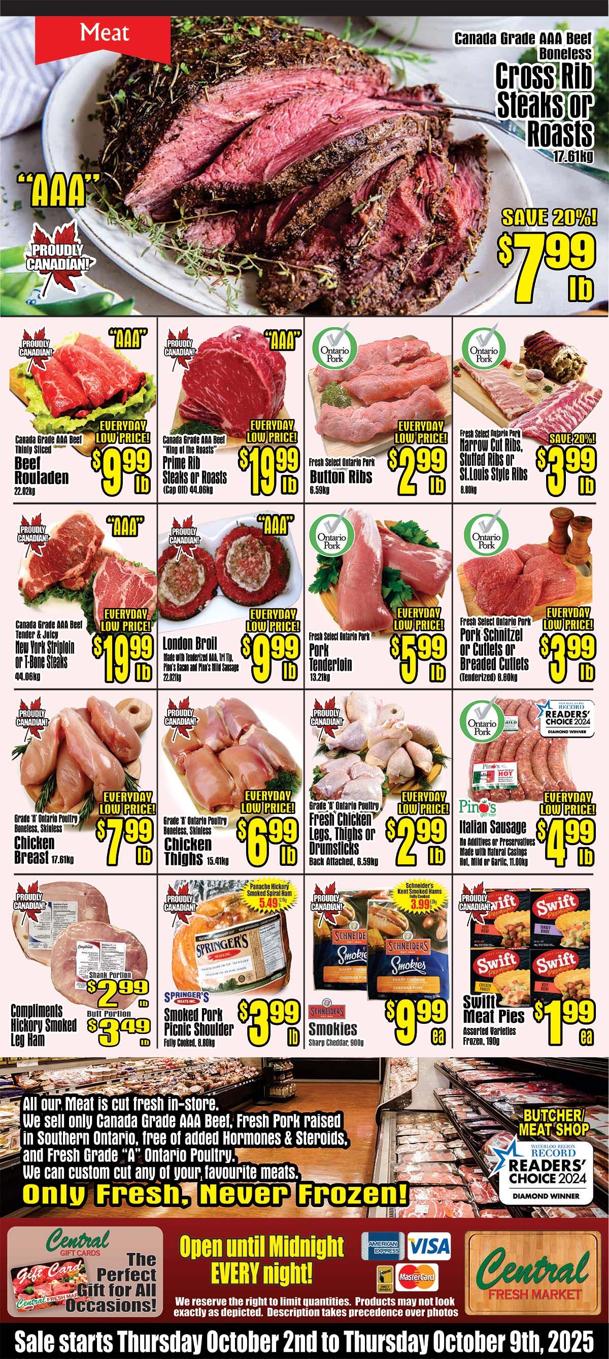 Central Fresh Market Flyer October 2 to 9