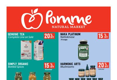 Pomme Natural Market Monthly Specials Flyer October 2 to 29