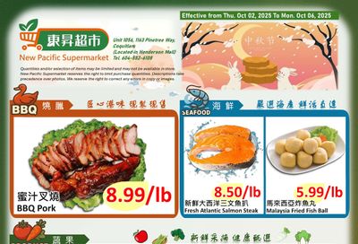 New Pacific Supermarket Flyer October 2 to 6