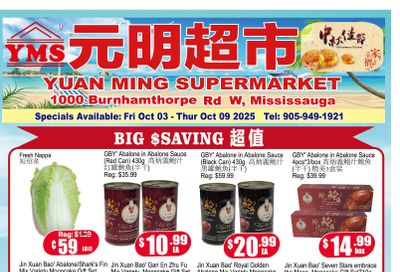 Yuan Ming Supermarket Flyer October 3 to 9