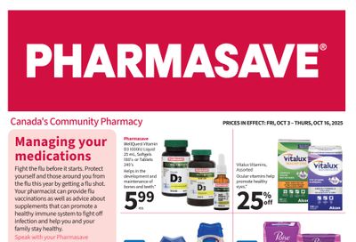 Pharmasave (ON & West) Flyer October 3 to 16