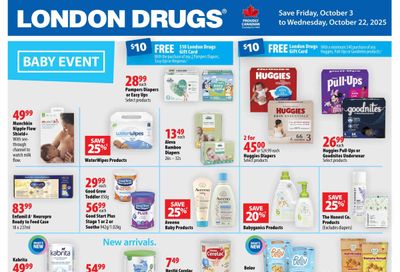 London Drugs Baby Event Flyer October 3 to 22