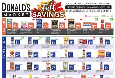 Donald's Market Flyer October 2 to 15