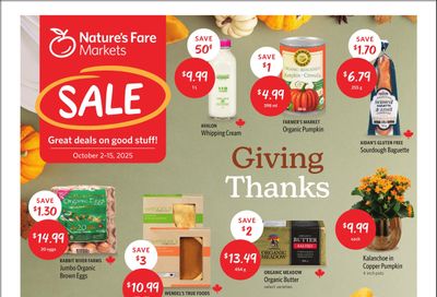 Nature's Fare Markets Flyer October 2 to 15 Nature's Fare Markets Flyer October 2 to 15