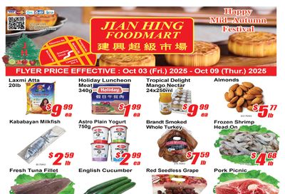 Jian Hing Foodmart (Scarborough) Flyer October 3 to 9
