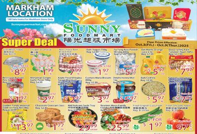 Sunny Foodmart (Markham) Flyer October 3 to 9