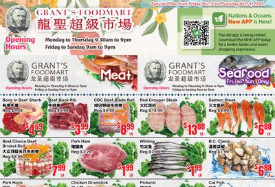 Grant's Food Mart Flyer October 3 to 9 Grant's Food Mart Flyer October 3 to 9