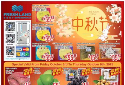 FreshLand Supermarket Flyer October 3 to 9