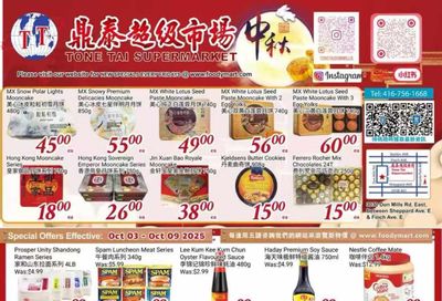 Tone Tai Supermarket Flyer October 3 to 9