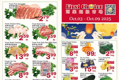 First Choice Supermarket Flyer October 3 to 9