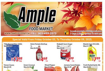 Ample Food Market (Brampton) Flyer October 3 to 9 Ample Food Market (Brampton) Flyer October 3 to 9