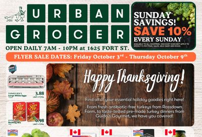 Urban Grocer Flyer October 3 to 9 Urban Grocer Flyer October 3 to 9