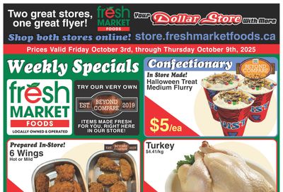 Fresh Market Foods Flyer October 3 to 9