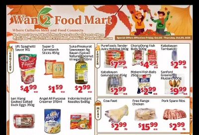 Wan 2 Food Mart Flyer October 3 to 9