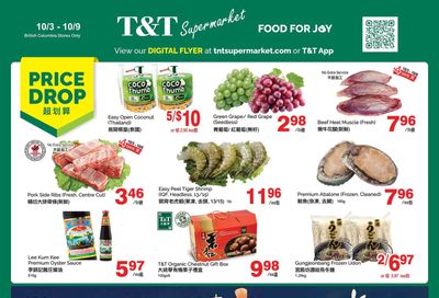 T&T Supermarket (BC) Flyer October 3 to 9