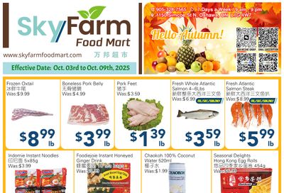 SkyFarm Food Mart Flyer October 3 to 9