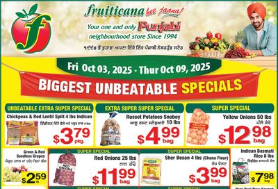 Fruiticana (Edmonton) Flyer October 3 to 9