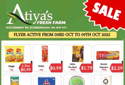 Atiya's Fresh Farm Flyer October 3 to 9