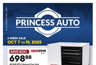 Princess Auto Flyer October 7 to 19